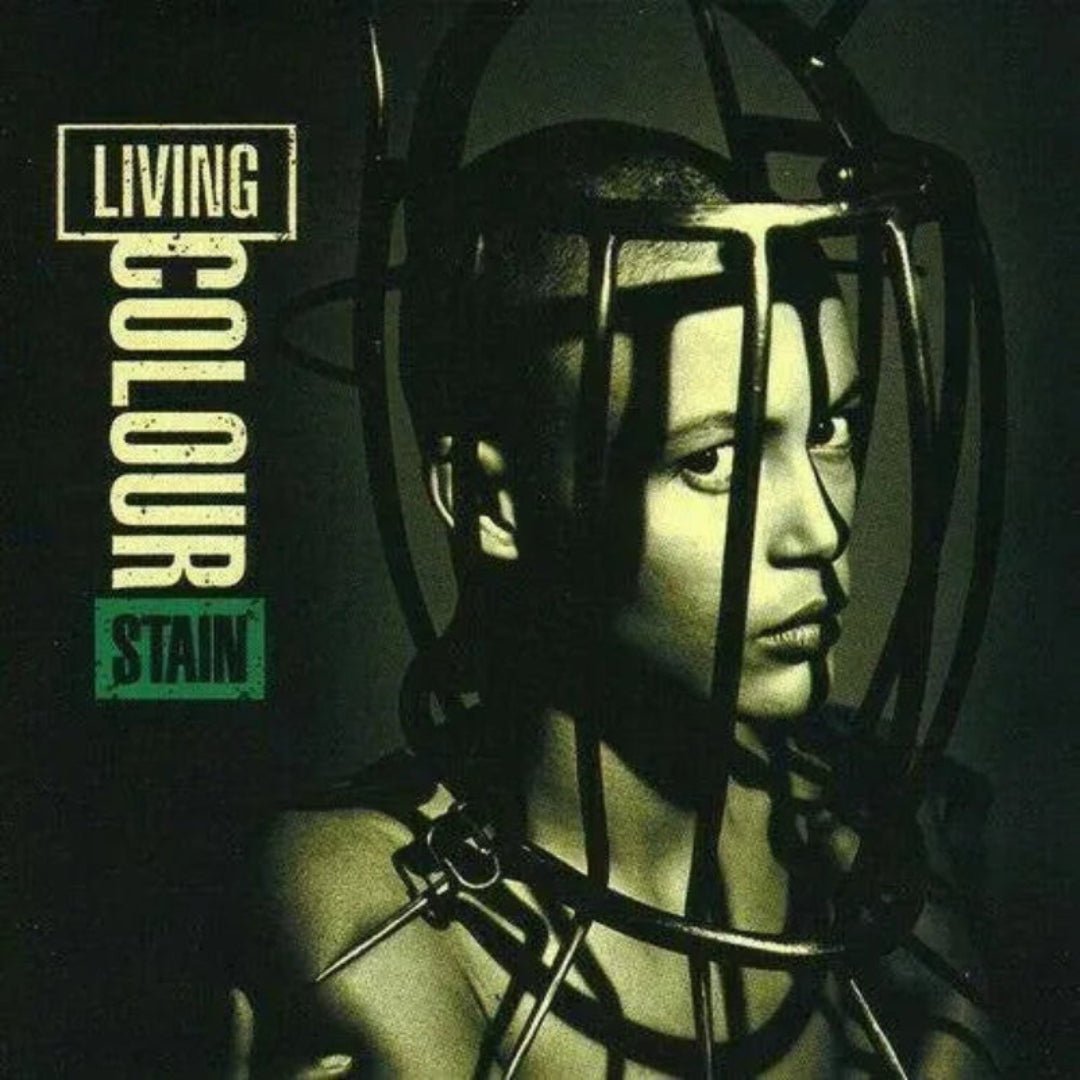 Living Colour – Stain limited edition translucent blue vinyl album cover artwork