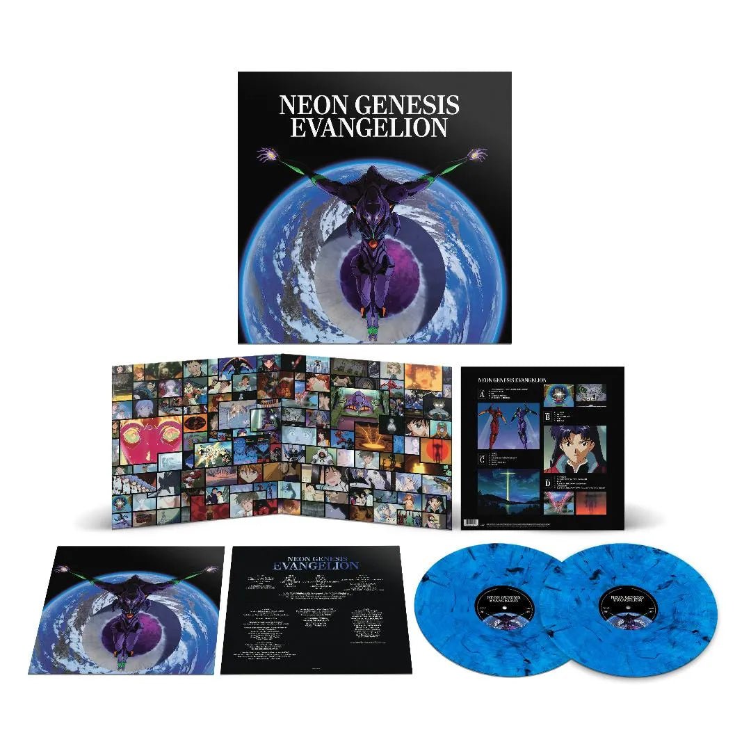 Shiro Sagisu - Neon Genesis Evangelion Soundtrack 2 LP Blue & Black Marbled Vinyl - 2 - LP - Orchard Records