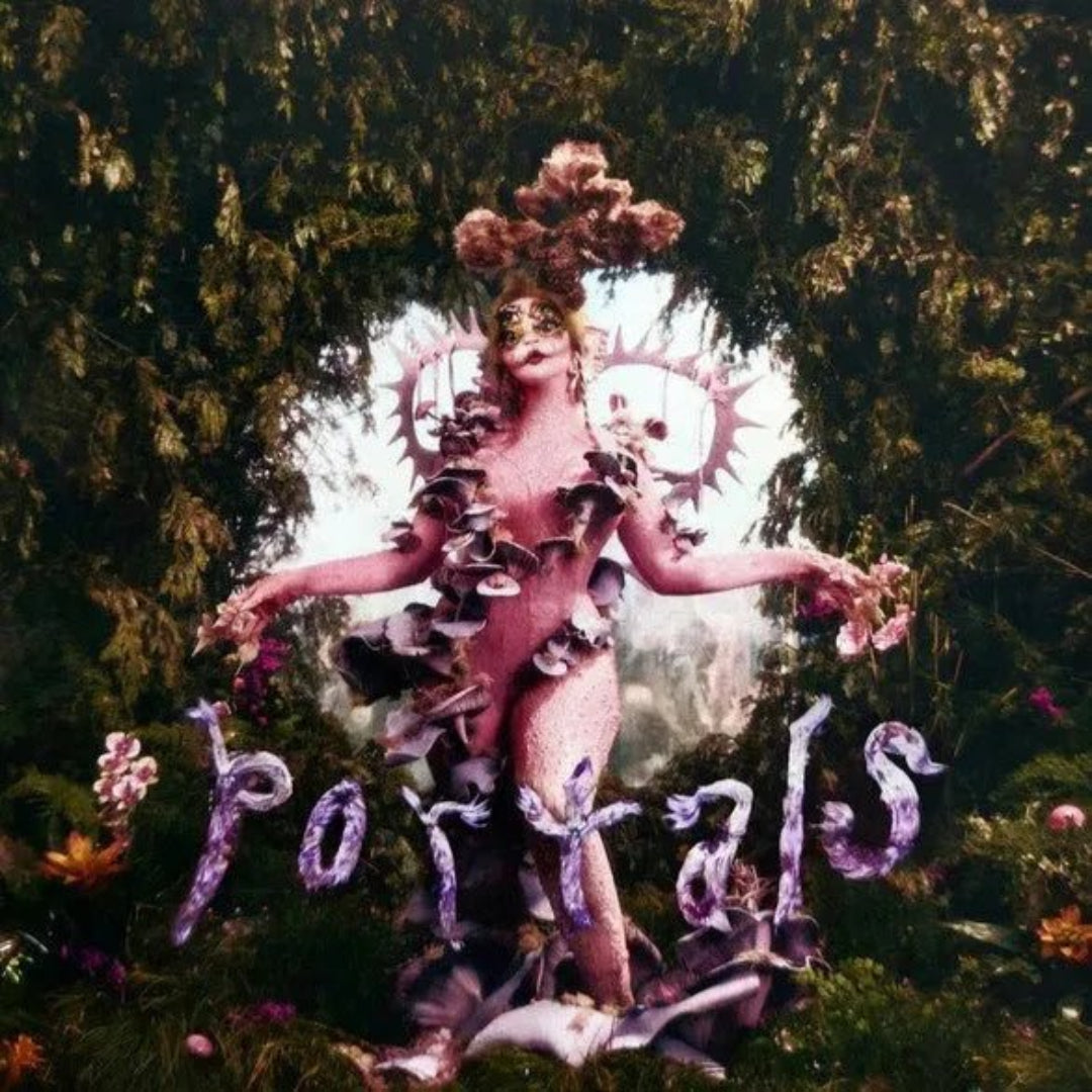Melanie Martinez Portals LP bloodshot vinyl album cover surreal pop artwork