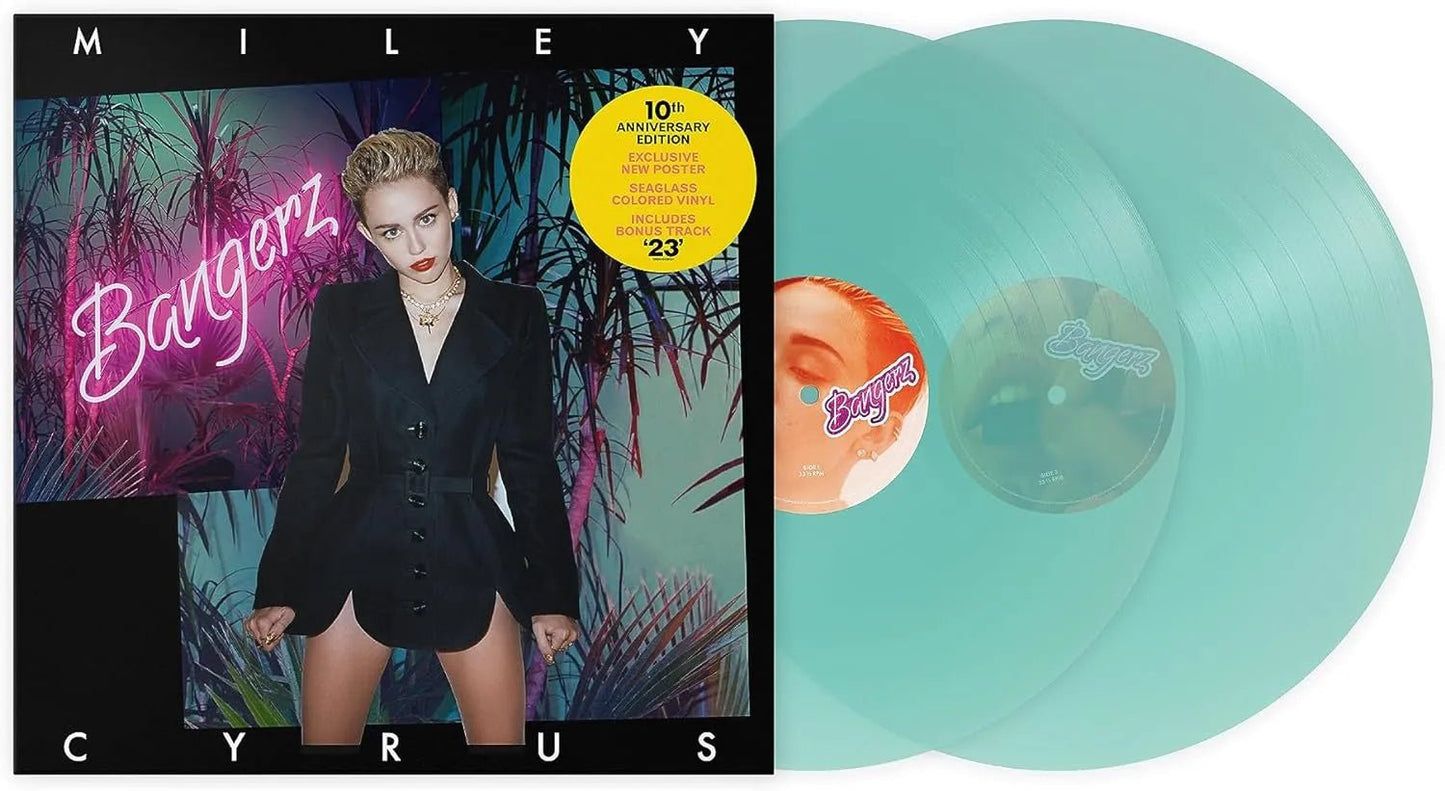 Miley Cyrus - Bangerz 2 LP Set Sea Glass Marbled Vinyl - 2 - LP - Orchard Records