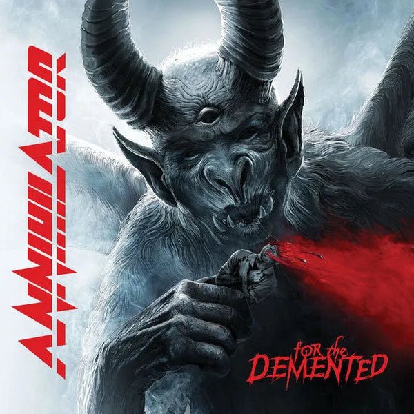 Canadian thrash metal band Annihilator’s 2017 album For the Demented CD cover featuring Jeff Waters.