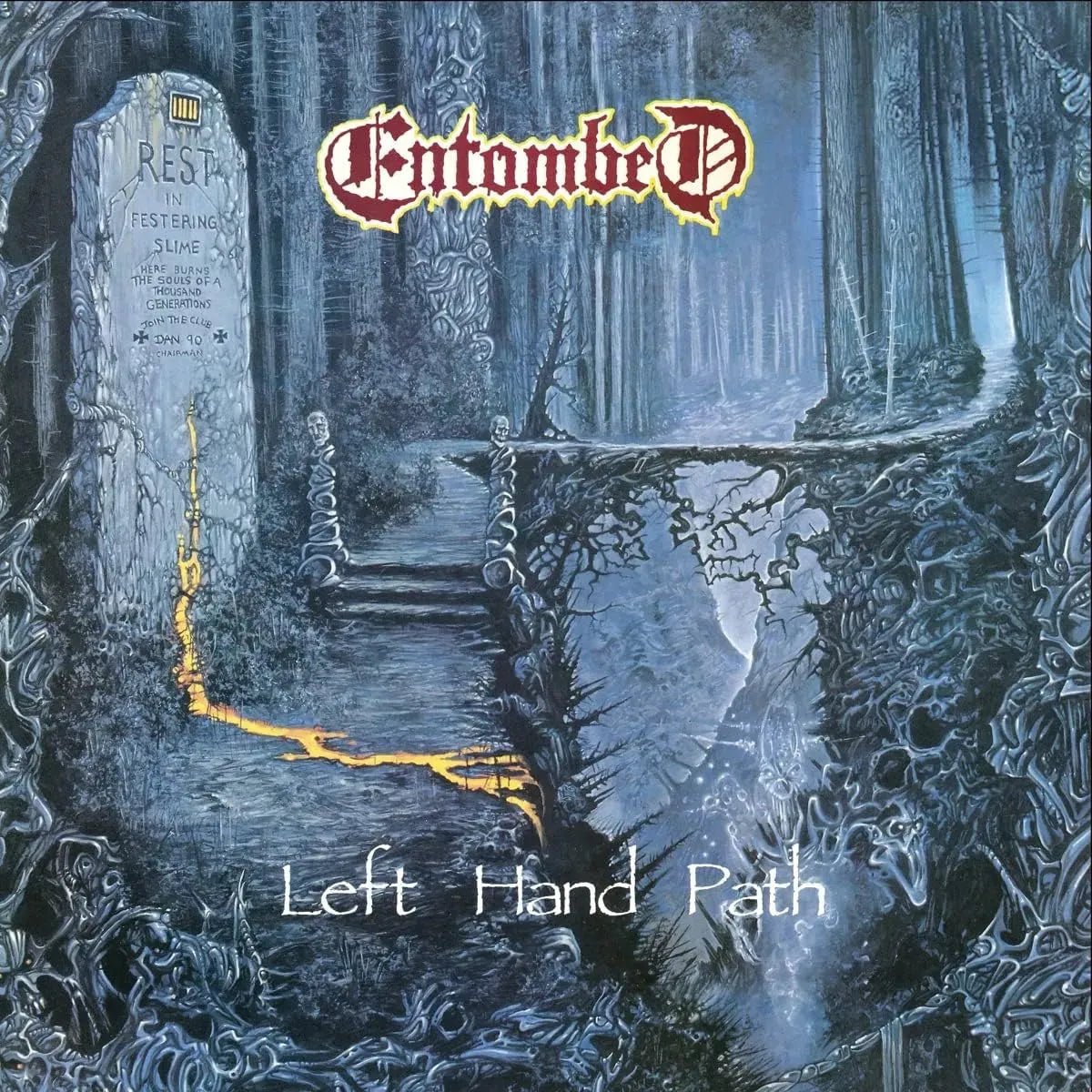 Entombed Left Hand Path CD reissue with iconic death metal cover