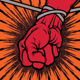 Metallica St Anger album cover with iconic red fist design and bold logo