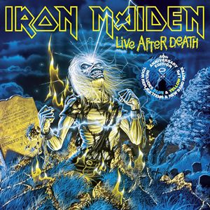 Iron Maiden Live After Death 2LP colour vinyl with gatefold sleeve and tour memorabilia