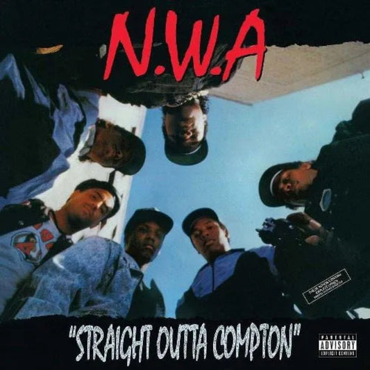 N.W.A Straight Outta Compton LP/CD featuring the pioneering 1988 gangsta rap debut album.