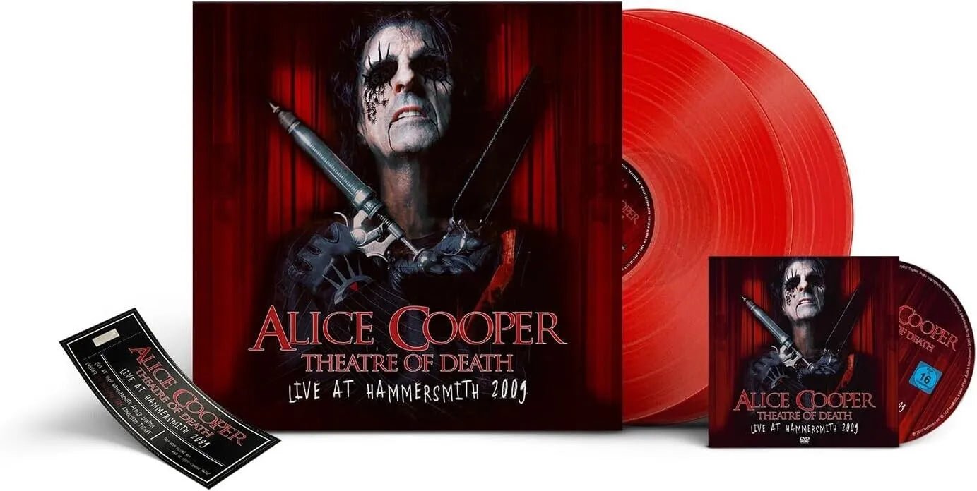 Alice Cooper - Theatre Of Death: Live At Hammersmith 2009 2 LP Red Vinyl + DVD Set - 2 - LP - Orchard Records