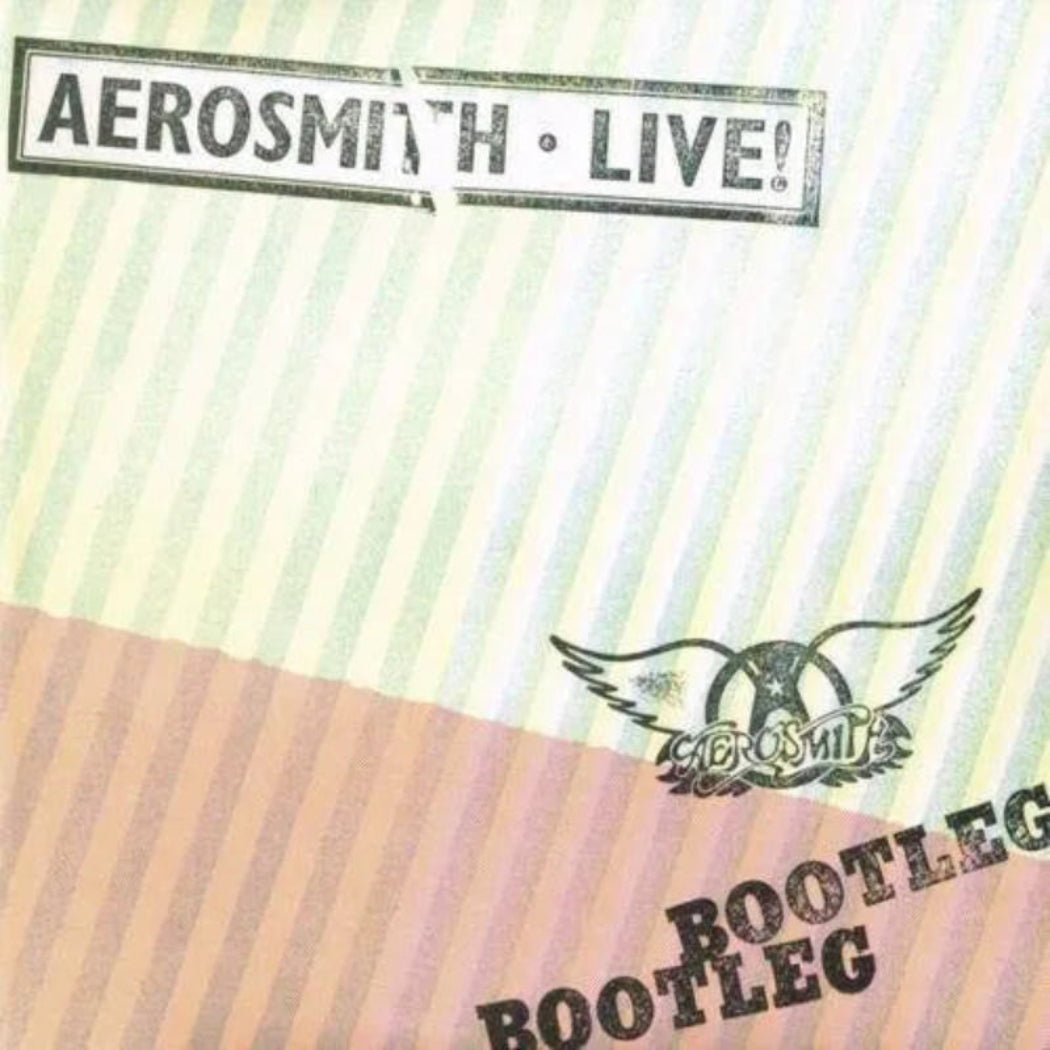 Aerosmith Live! Bootleg remastered 180-gram vinyl album cover with live artwork


