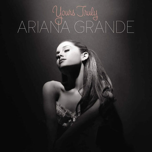 Ariana Grande Yours Truly album cover featuring soft pastel portrait artwork