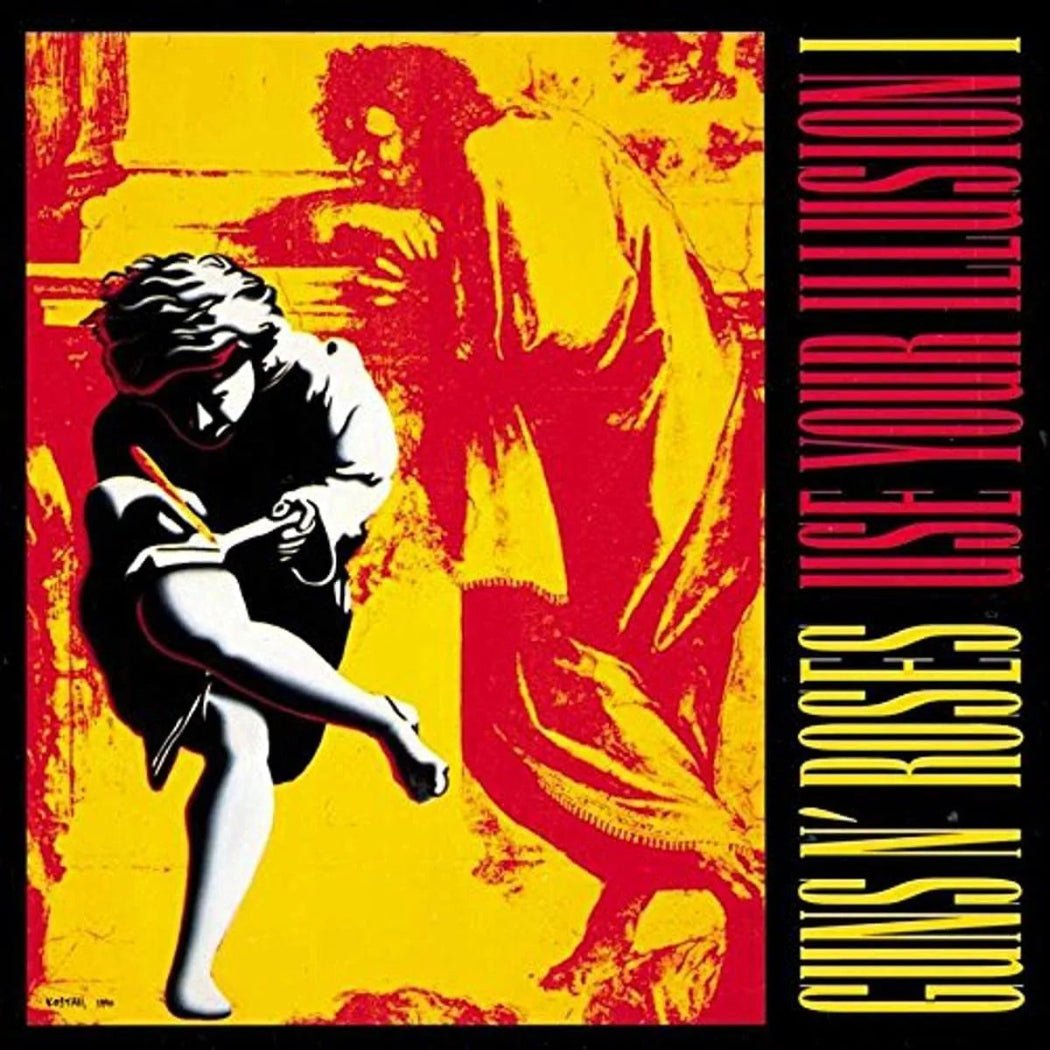 Guns N’ Roses Use Your Illusion I album cover artwork on vinyl edition