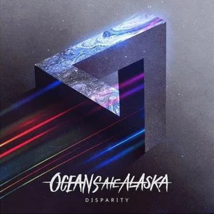 Oceans Ate Alaska Disparity album artwork featuring abstract dark modern design