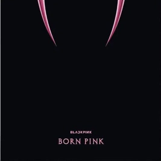 Blackpink Born Pink CD album in jewel case with minimalist pink and black design


