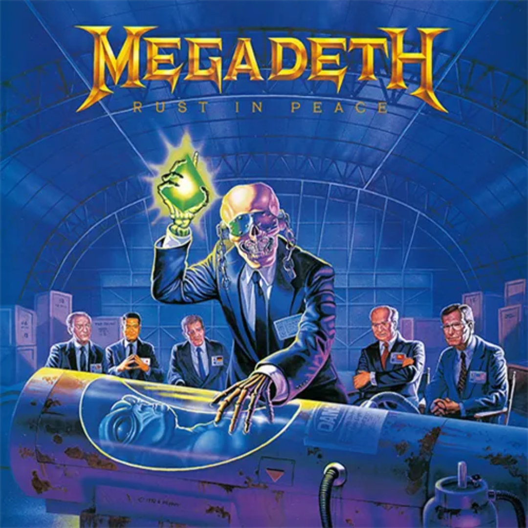 Megadeth Rust In Peace CD featuring classic thrash metal anthems and shredding guitars
