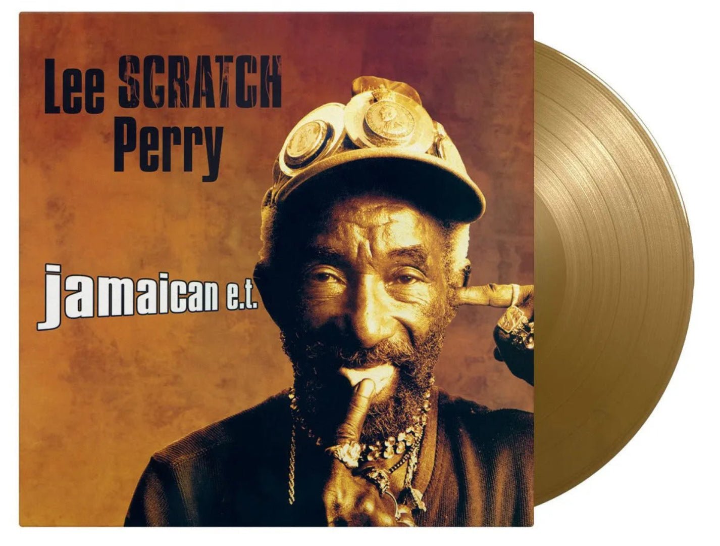 Jamaican E.T. album by Lee Perry, Grammy-winning reggae on gold vinyl.