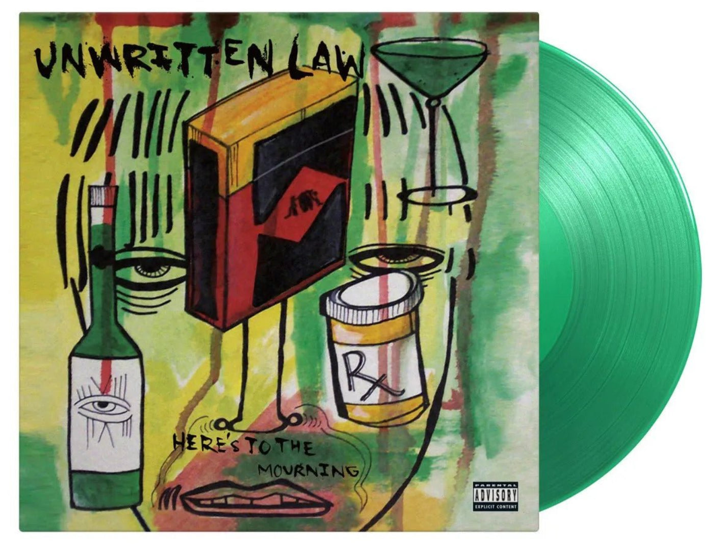 Here's To The Mourning LP green vinyl by Unwritten Law album cover image