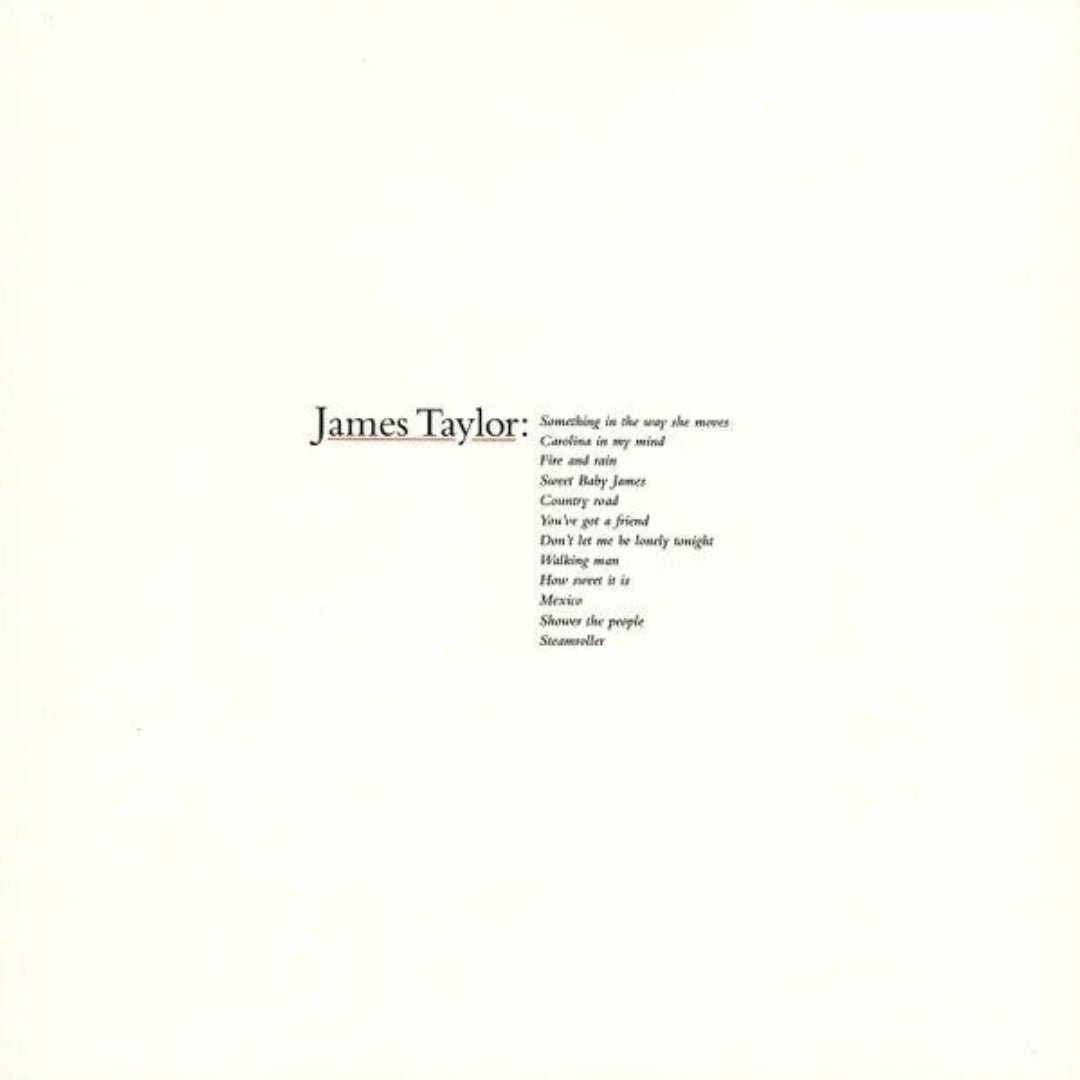James Taylor Greatest Hits LP sleeve featuring classic folk rock compilation artwork