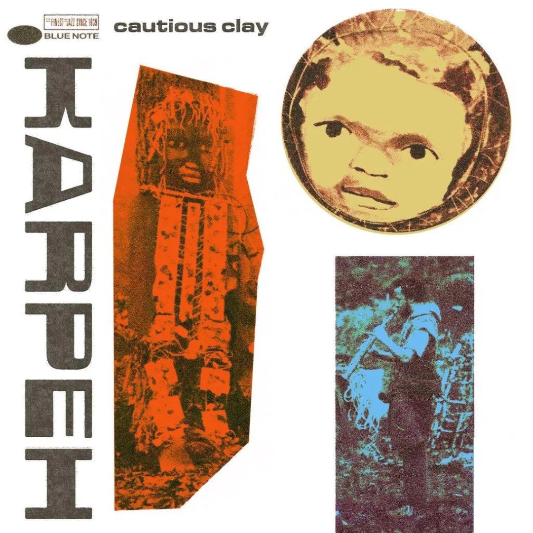 Cautious Clay vinyl album cover artwork with jazz-inspired design