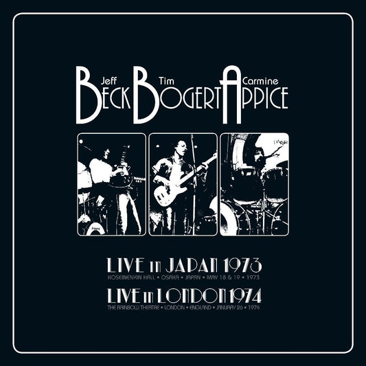 Beck, Bogert & Appice Live 1973 & 1974 album cover on vinyl