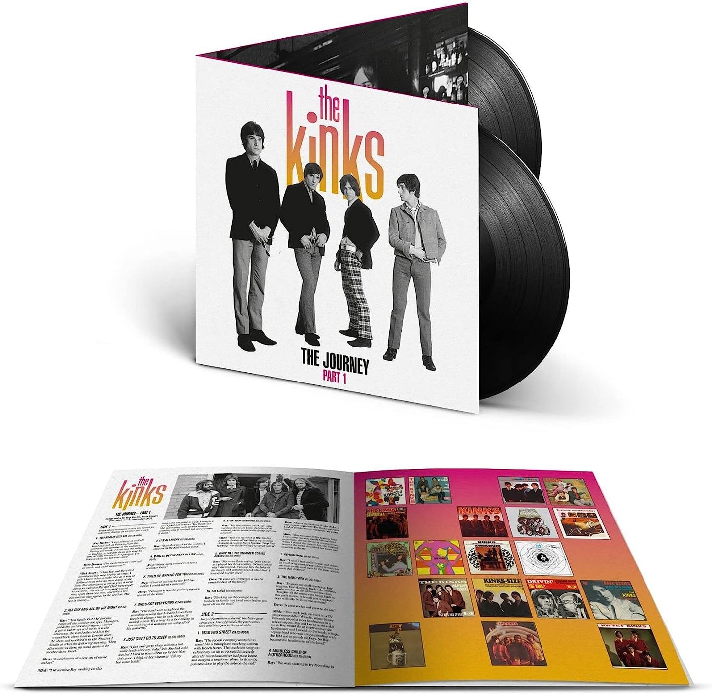 The Journey Part 1 The Kinks 2LP vinyl records displayed