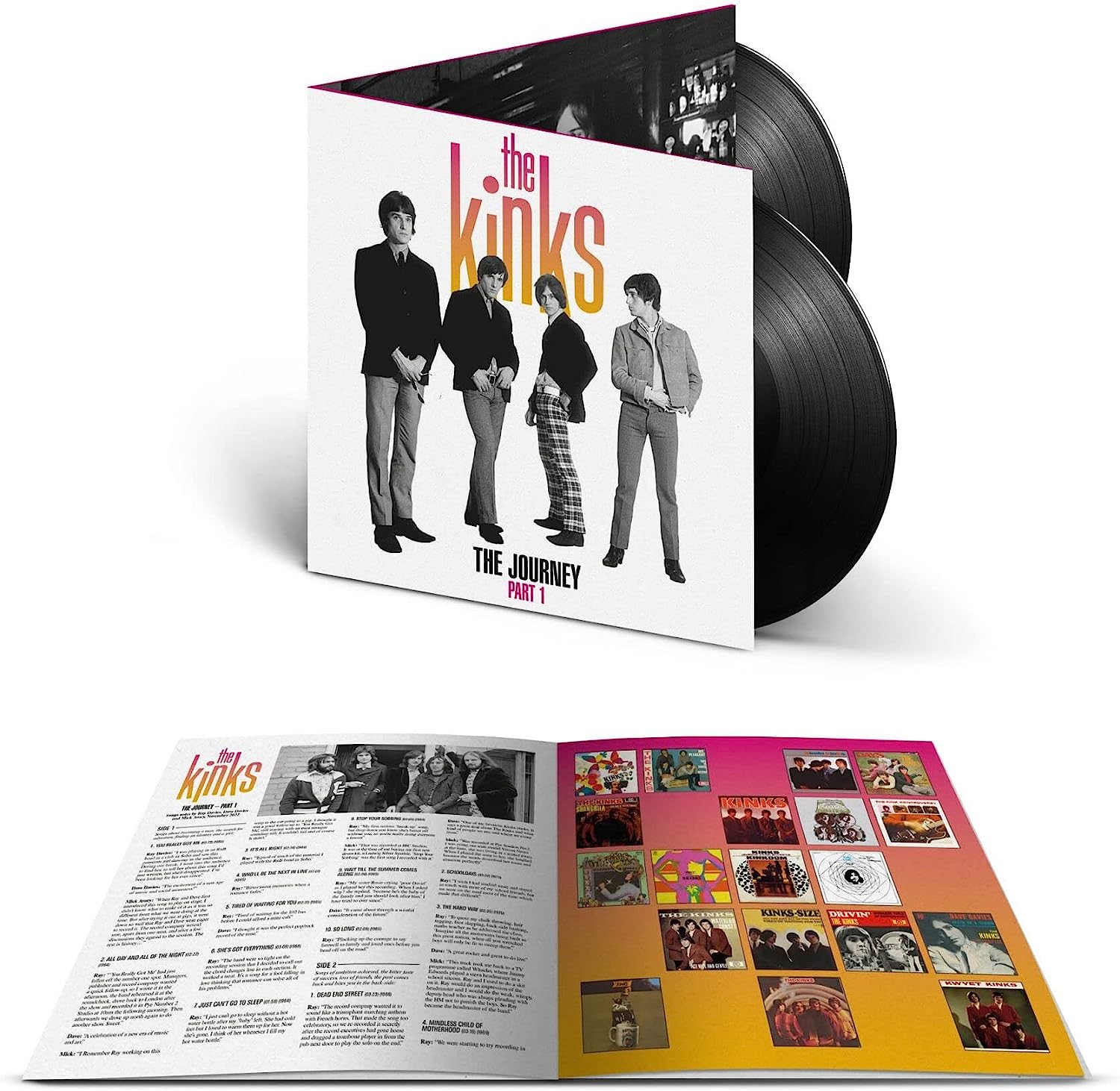 The Journey Part 1 The Kinks 2LP vinyl records displayed
