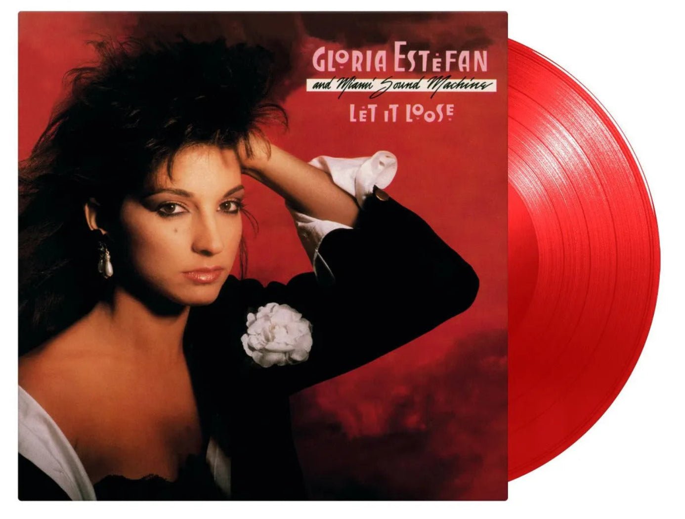 Translucent red vinyl of Gloria Estefan & Miami Sound Machine’s Let It Loose album.

