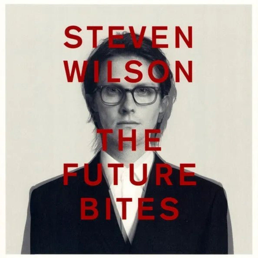 Red vinyl LP of The Future Bites by Steven Wilson with album artwork cover