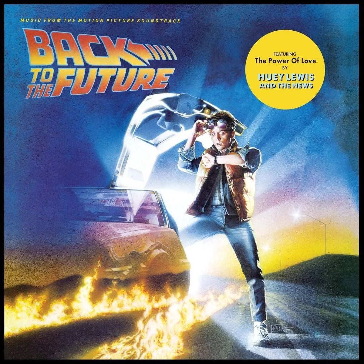 Back To The Future soundtrack vinyl LP featuring iconic movie artwork