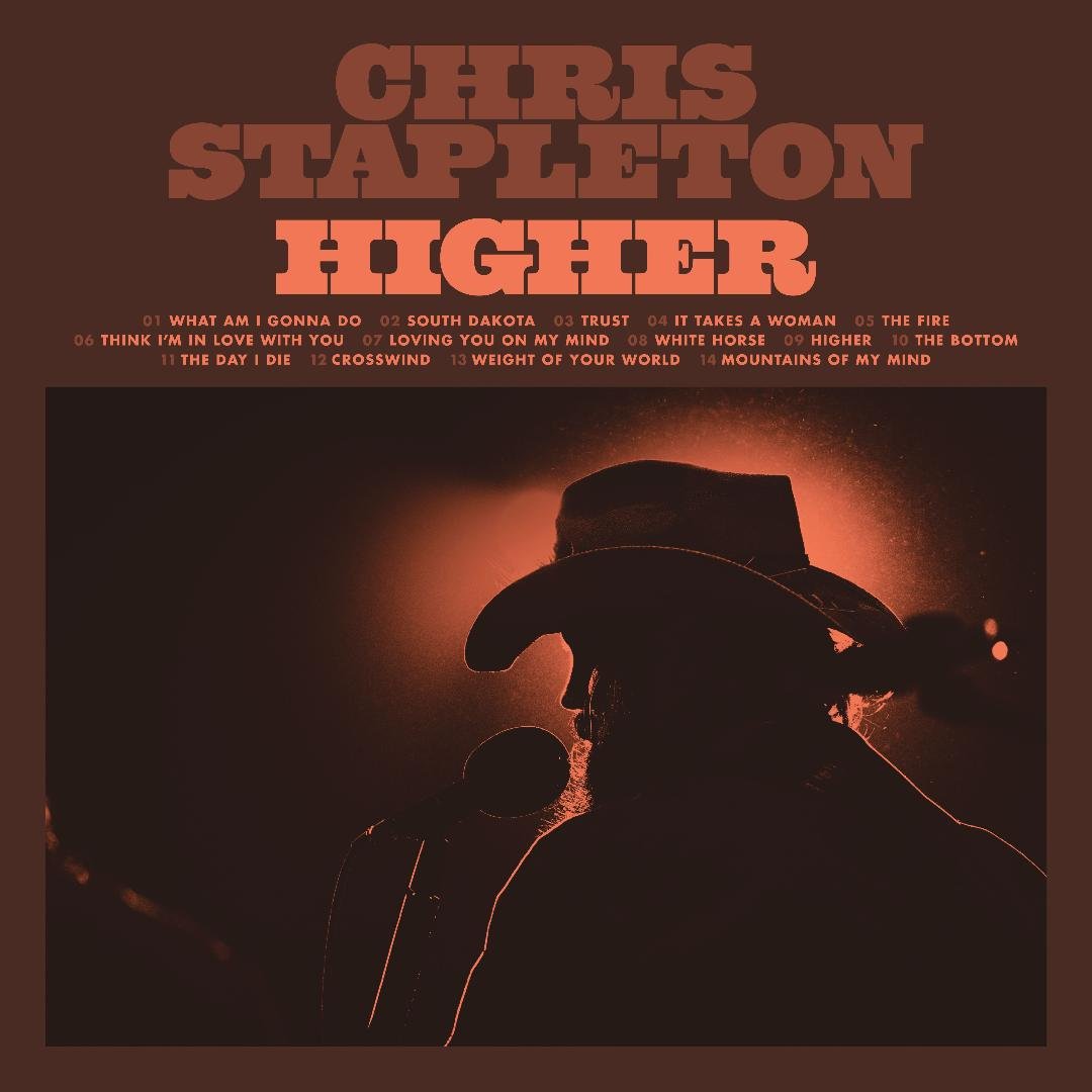 Chris Stapleton – Higher album cover, 5th studio release from country superstar
