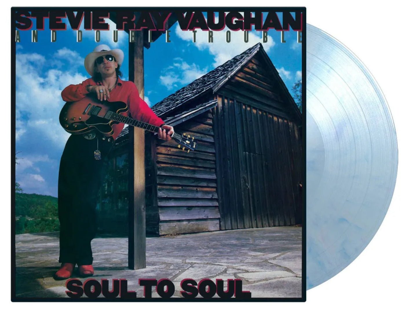 Soul To Soul limited edition blue marbled vinyl by Stevie Ray Vaughan