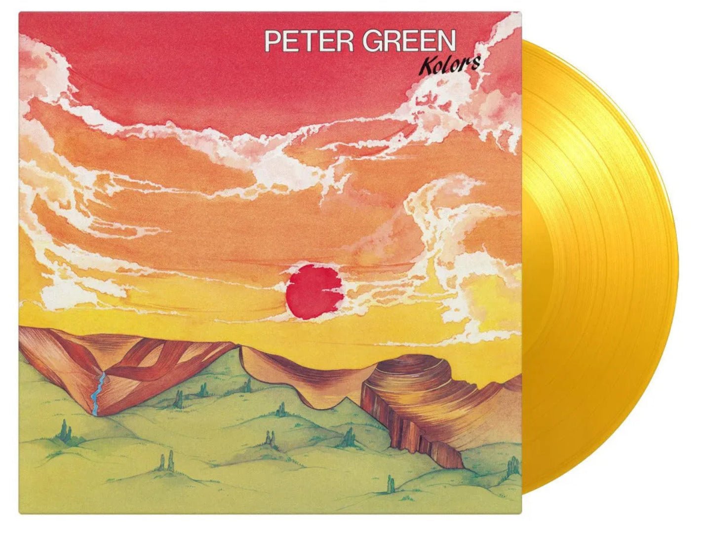 Cover art for Peter Green’s Kolors, limited edition yellow vinyl.