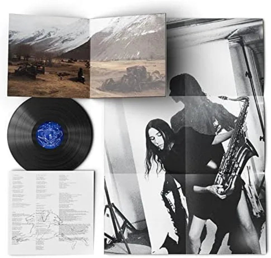 Front cover of PJ Harvey’s The Hope Six Demolition Project vinyl reissue on black 180g vinyl.
