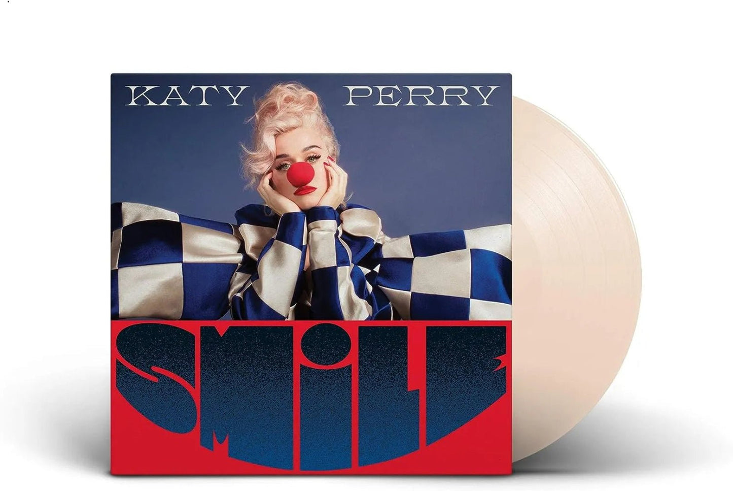 Front cover of Katy Perry Smile cream vinyl edition with colourful design