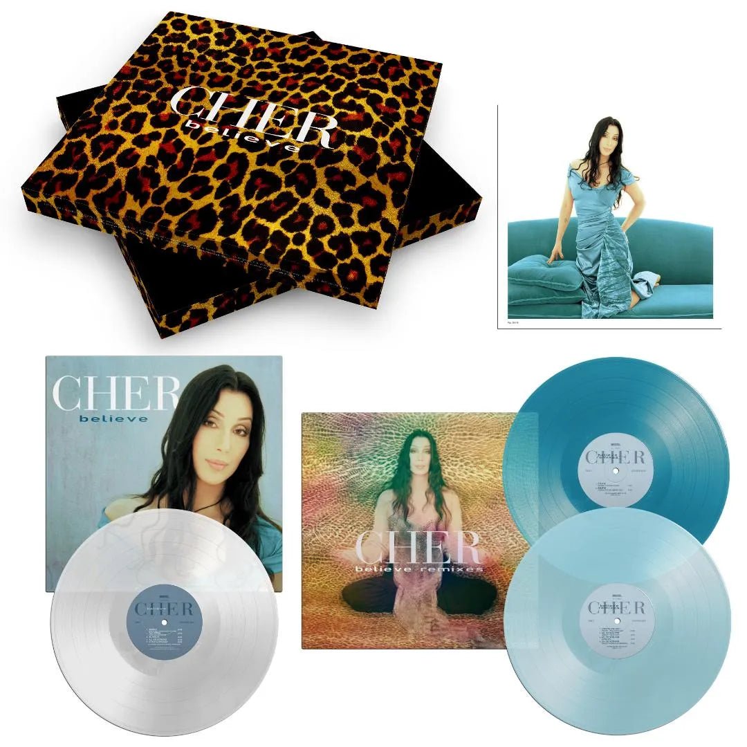 Cher - Believe: 25th Anniversary Deluxe Edition 3 LP Box Set Clear Sea Blue Light Blue Vinyl - 2 - LP - Orchard Records
