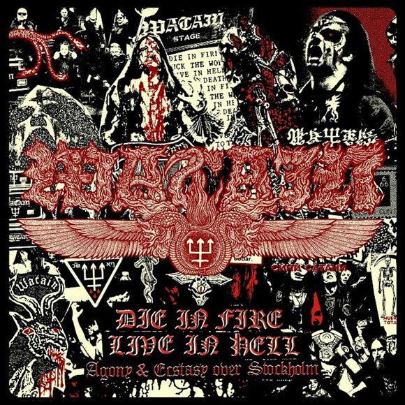 Watain - Die In Fire - Live In Hell (2962921) Yellow & Red Vinyl 2 LP Set