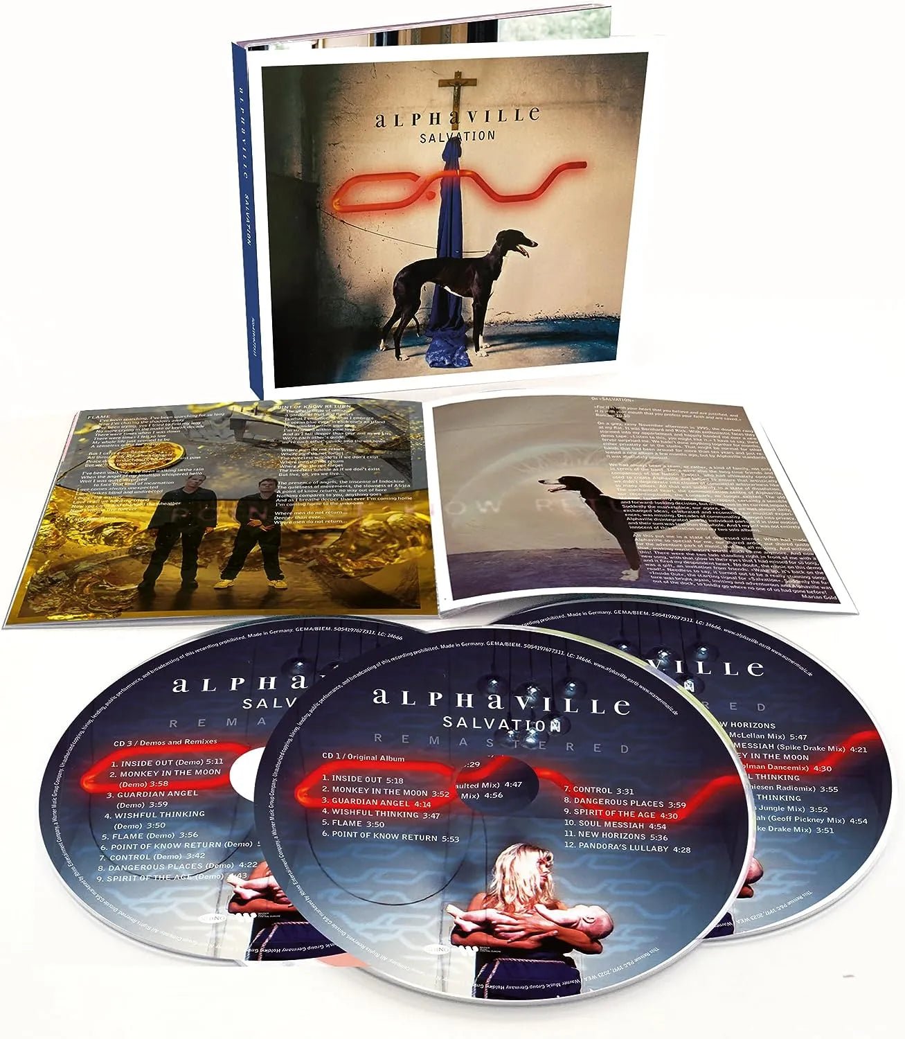 Alphaville’s remastered Salvation Deluxe Edition includes original album, singles, remixes, and demos across three CDs.