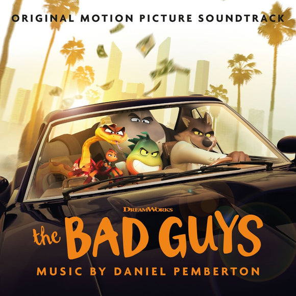 Daniel Pemberton - The Bad Guys Soundtrack (MOVATM373) 2 LP Set Yellow & Orange Marbled Vinyl