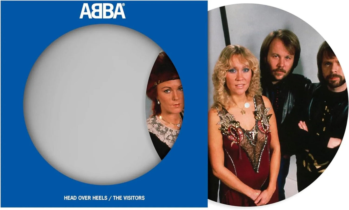 Limited edition Head Over Heels vinyl with colourful artwork from The Visitors era.

