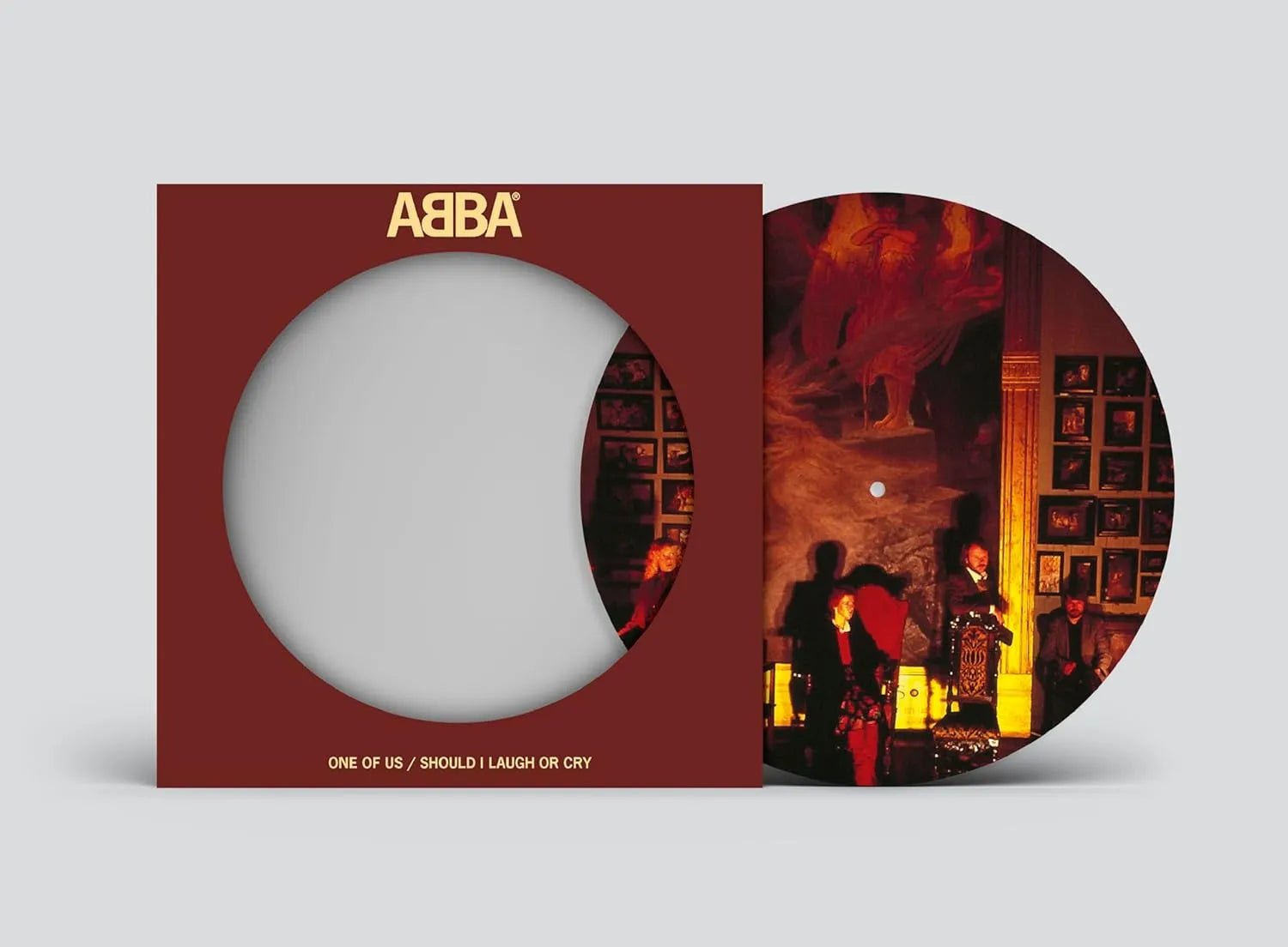 Limited edition ABBA 7″ picture disc featuring “Head Over Heels” and B-side track.

