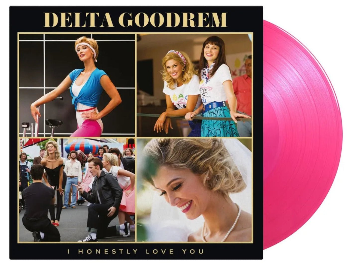 I Honestly Love You by Delta Goodrem coloured magenta vinyl LP
