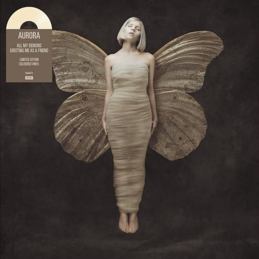 Aurora All My Demons Greeting Me As A Friend LP cream vinyl album cover