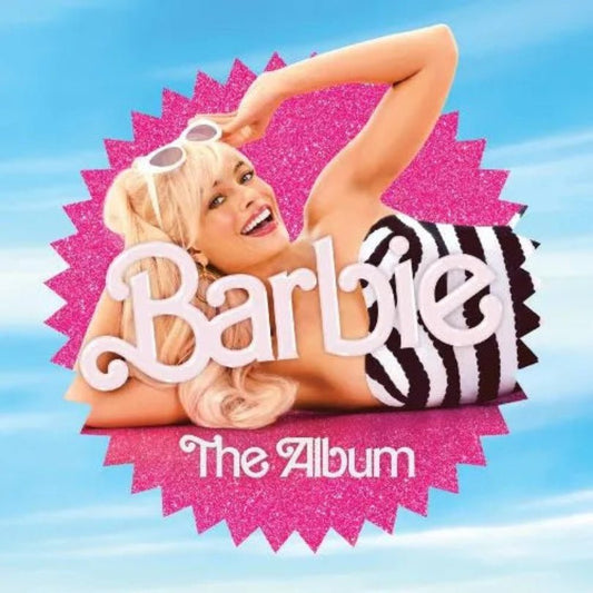 Barbie OST artwork with artists including Lizzo, Minaj, and Ken