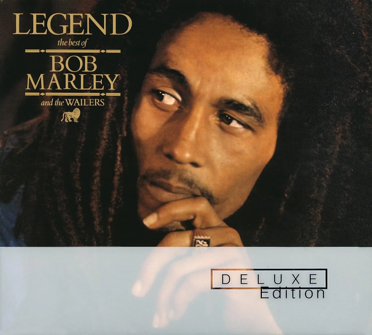 Bob Marley & The Wailers Legend album cover featuring iconic reggae tracks