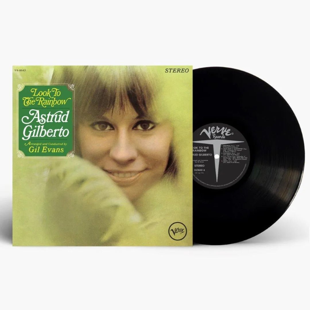 Album artwork for Look To The Rainbow by Astrud Gilberto highlighting bossa nova style.