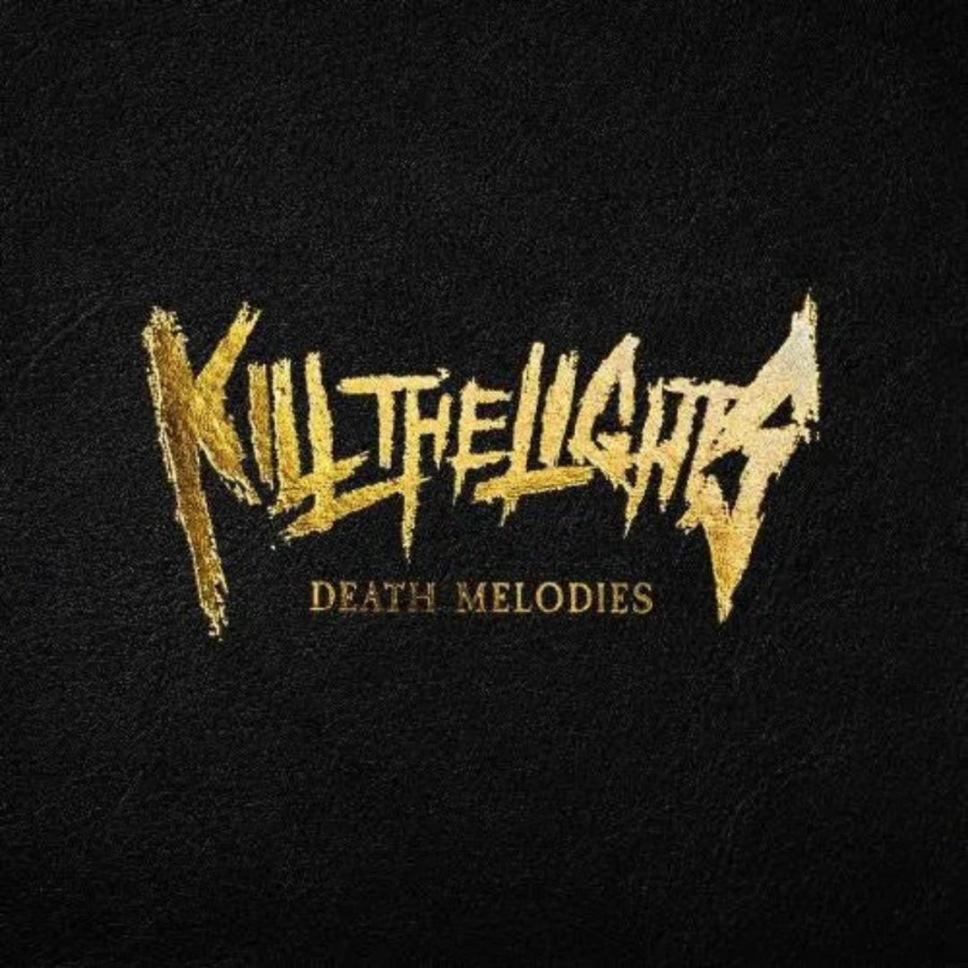 Kill The Lights Death Melodies album artwork with dark modern metal theme