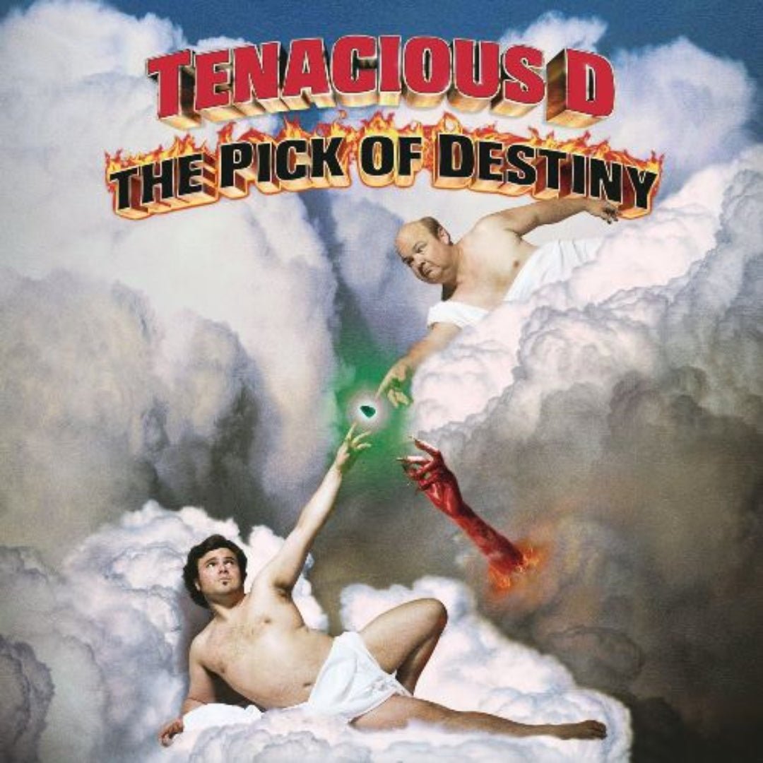 Tenacious D The Pick of Destiny album artwork on comedy rock vinyl LP