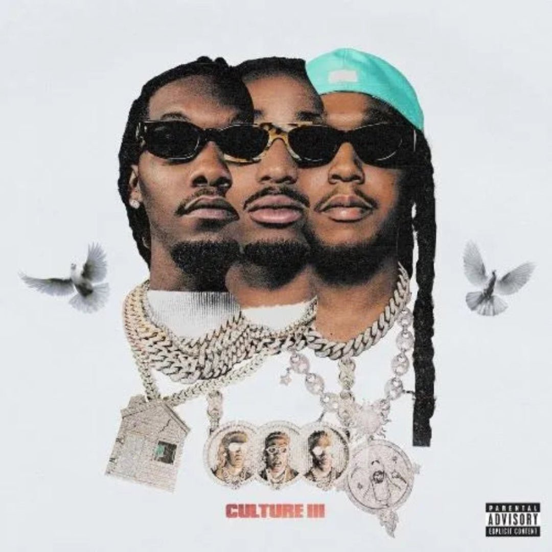 Migos – Culture III album cover on vinyl with guest artists featured