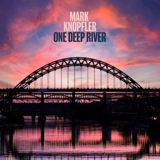 Mark Knopfler One Deep River album cover featuring atmospheric artwork
