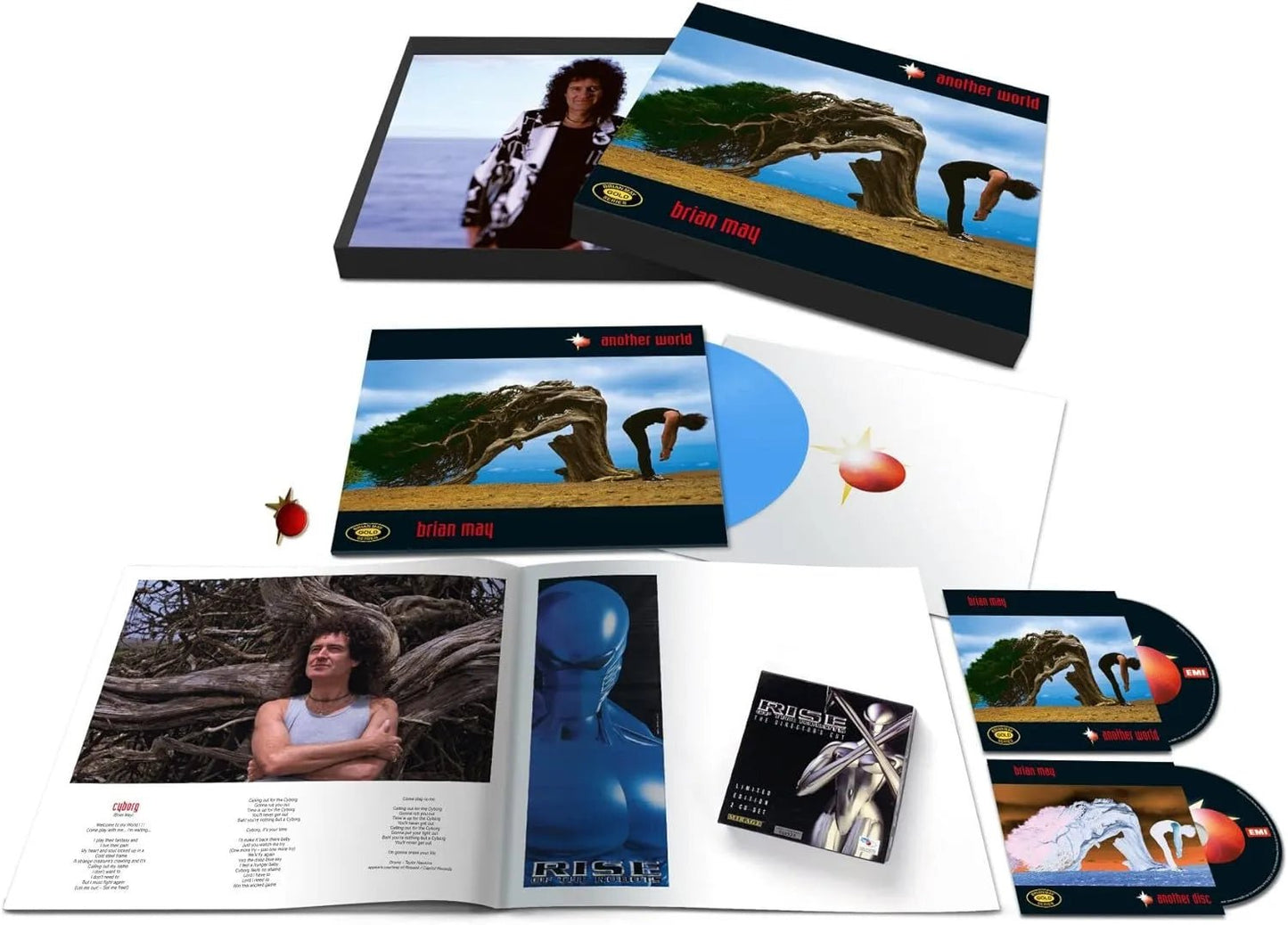 Another World LP + 2 CD set by Brian May featuring rock and orchestral tracks