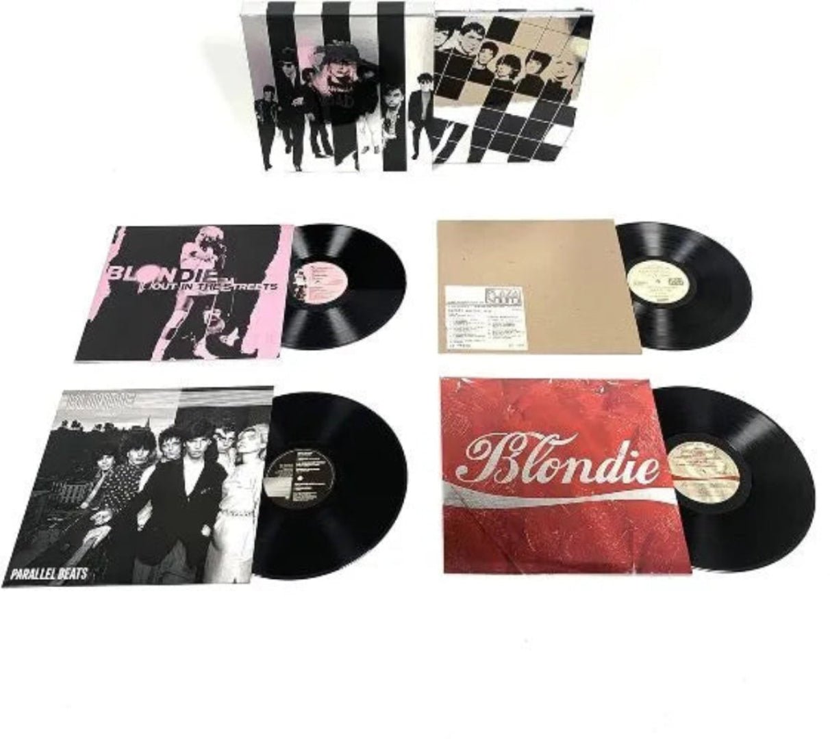 Blondie 4LP collection featuring rare tracks, outtakes, and global pressings history