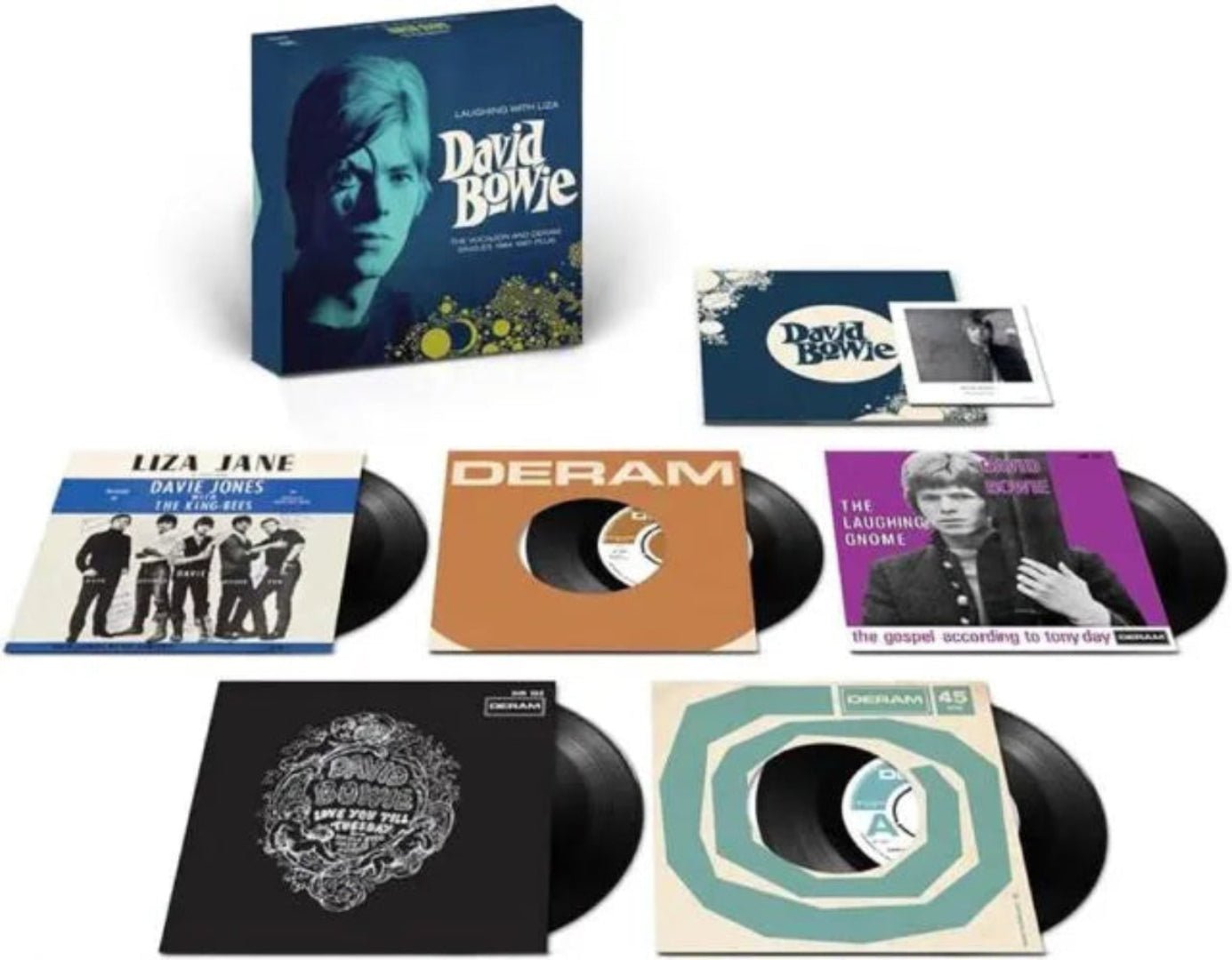 Bowie’s early Deram recordings collected in a 7-inch box for the first time.