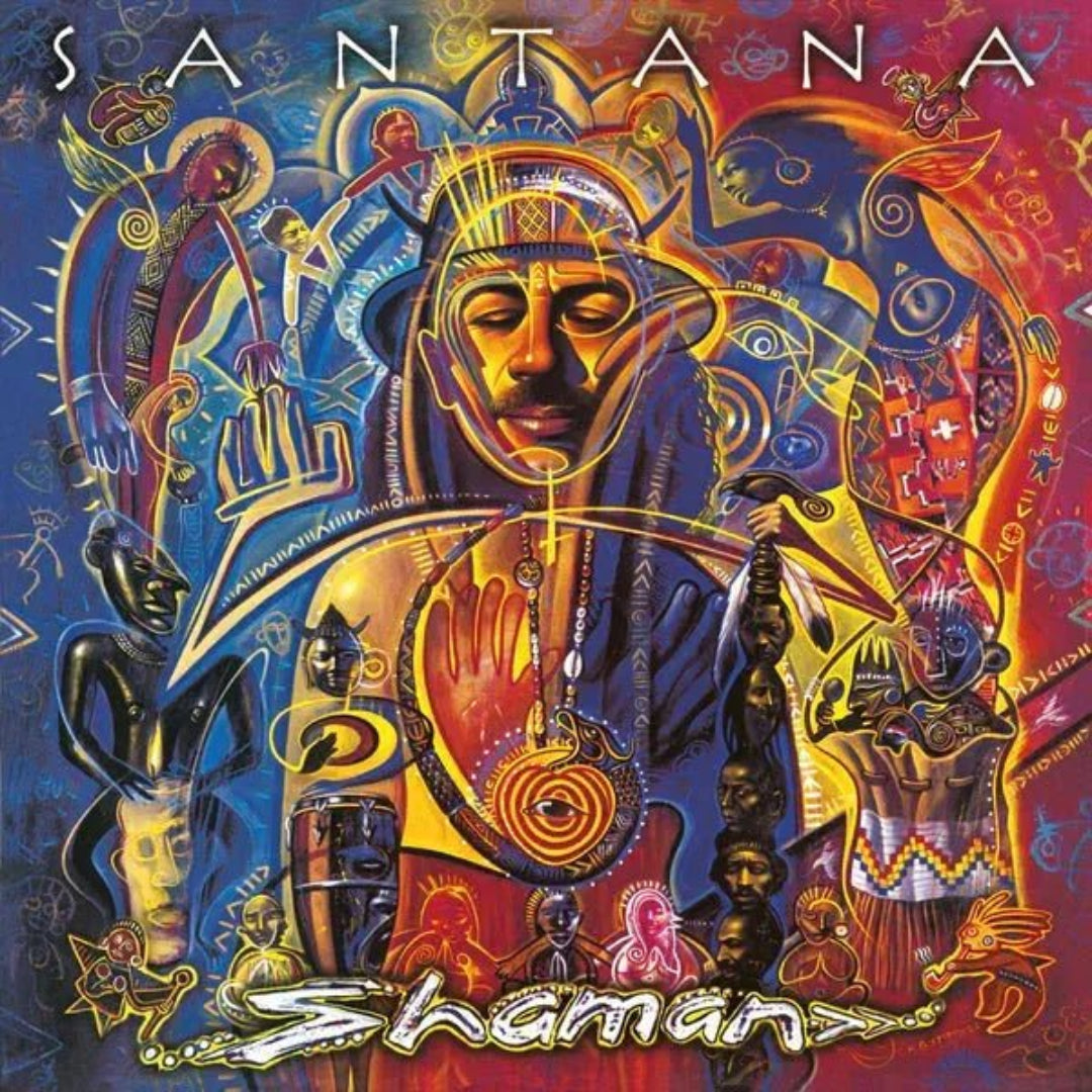 Santana Shaman CD album cover artwork Latin rock music image